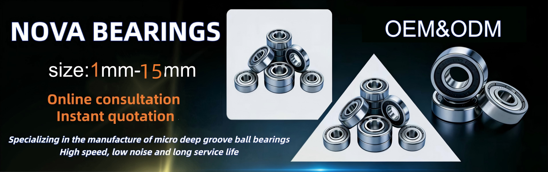 High Precision Miniature Ball Bearings 1mm-15mm