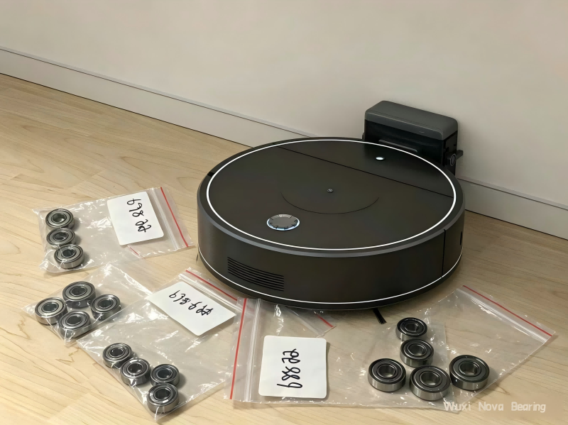 Low-noise miniature ball bearings for quiet robot vacuum cleaner motors, Wuxi Nova.png